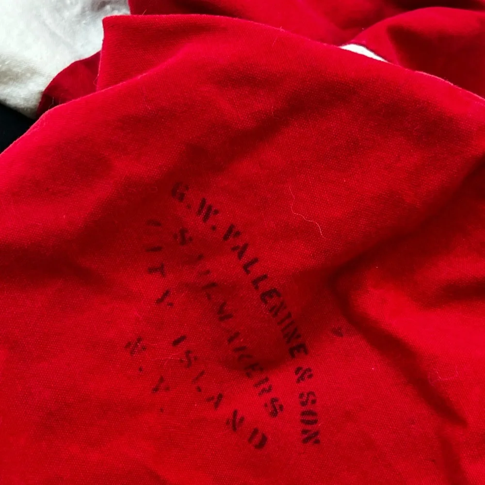 RARE LIKE NEW VINTAGE GW VALLENTINE & SONS SAILCLOTH DRAWSTRING LAUNDRY BAG 27”